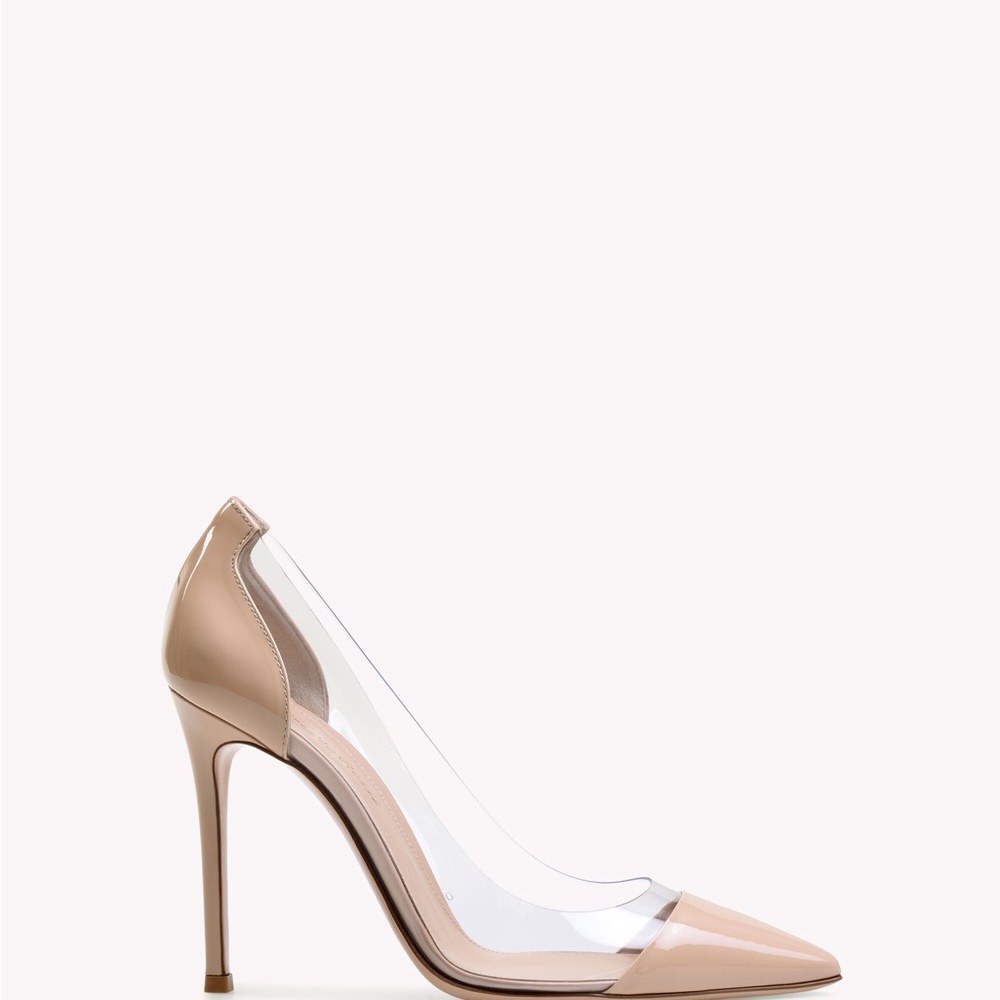 SCHUTZ Tan and Cream Heels with Pointed Toe and Stiletto Heel